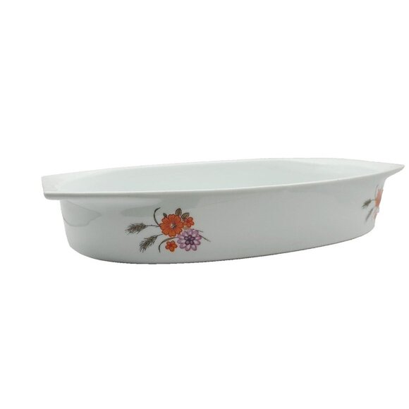 Real Brasil Calorama Dish Floral Daisy Serving Baking Vtg Casserole - Picture 1 of 12